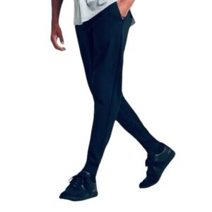Bonobos Joggers Size Medium 100% Cotton Navy Terry Pants Ankle Zip Pull On